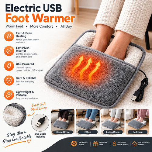 Electric foot warmer - foot, usb