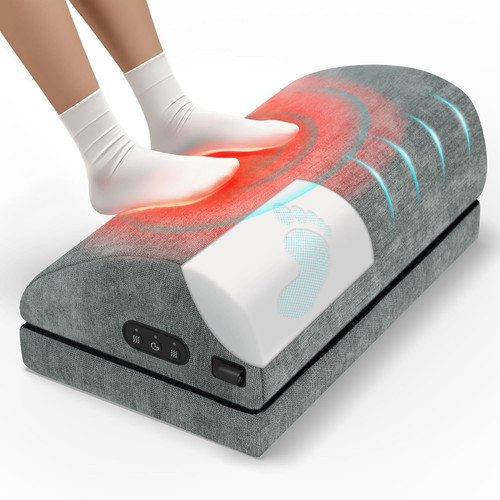 Heated foot rest for under - heated,