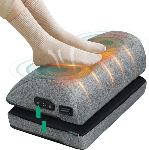 Heated foot rest under desk - heated,
