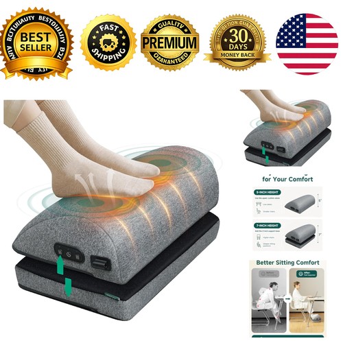 Heated foot rest under - foot, desk