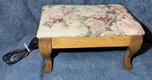Heated wood footstool vintage - heated,