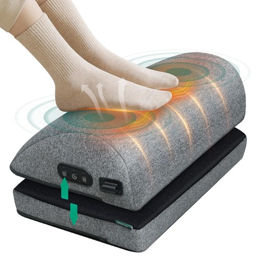 Heated foot rest under - desk,