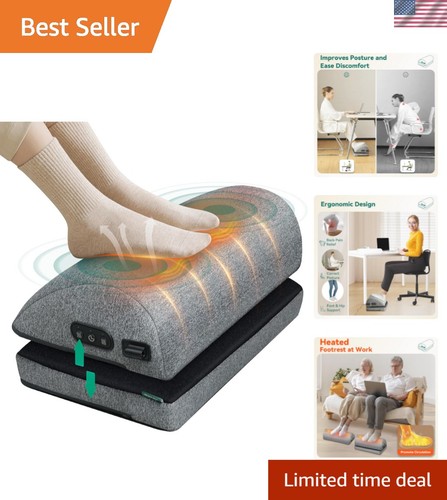 Heated foot rest under desk - foot, at